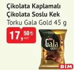 TORKU GALA GOLD ÇİKOLATA KAPLAMALI ÇİKOLATA SOSLU KEK 45 G fiyat ve kampanya bilgisi